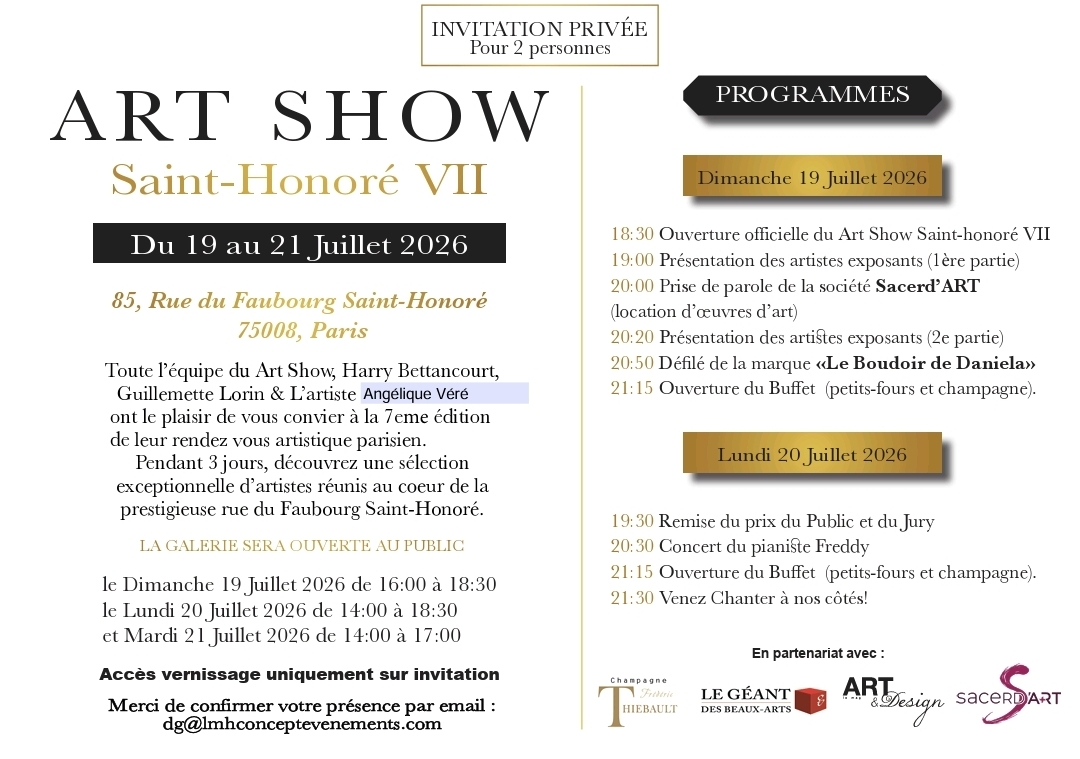 7ème édition Art Show Saint-Honoré VII