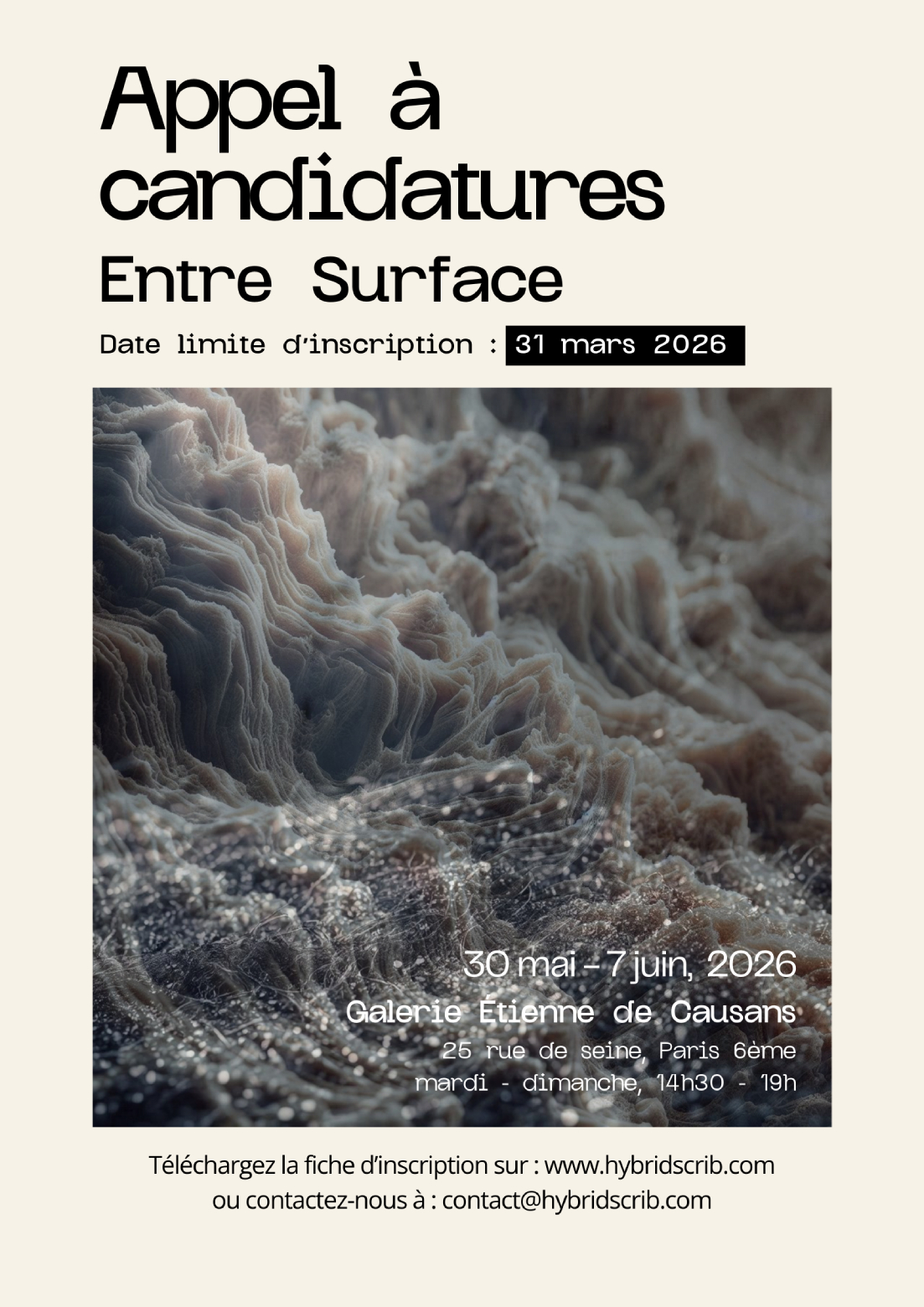 Appel à candidatures - Entre Surface