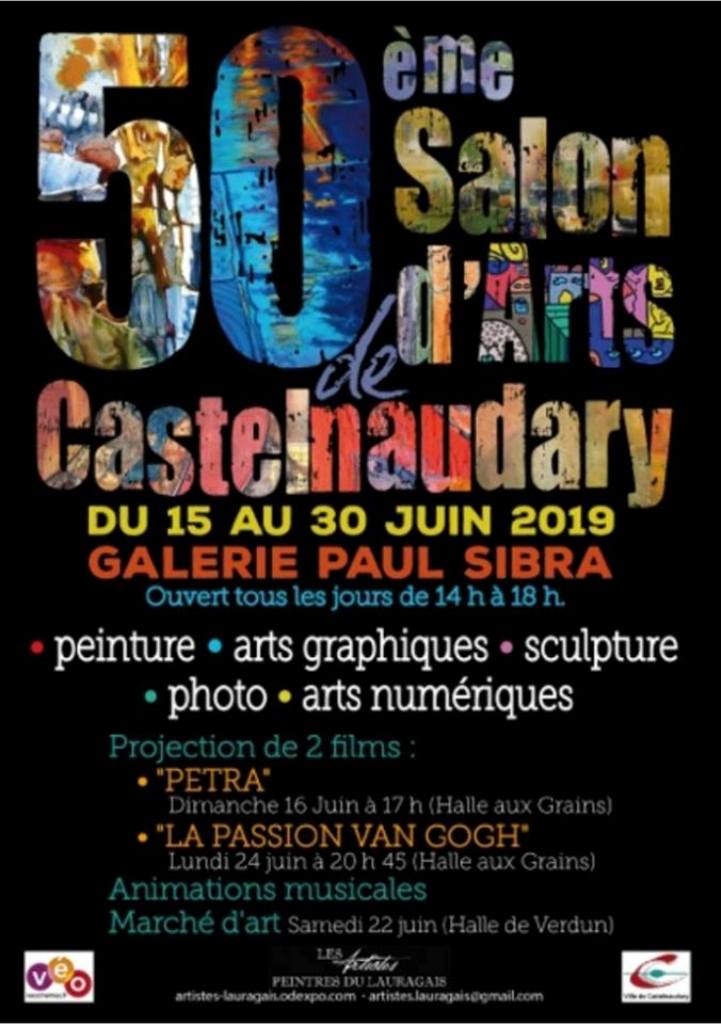 participation au 50ème Salon d'Arts de Castelnaudary.  Organisateur d'événements: Association Les Artistes Peintres du Lauragais