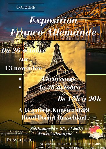 EXPOSITION FRANCO-ALLEMANDE AVEC LA GALERIE BDMC  à  COLOGNE et DUSSELDORF