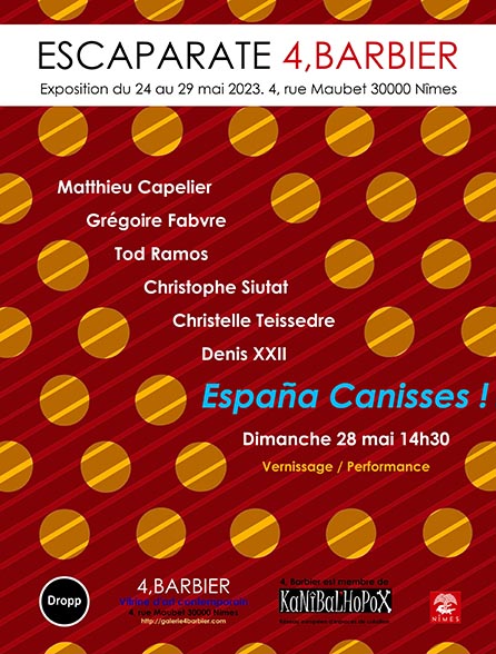 ESCAPARATE 4,Barbier "España canisses!"