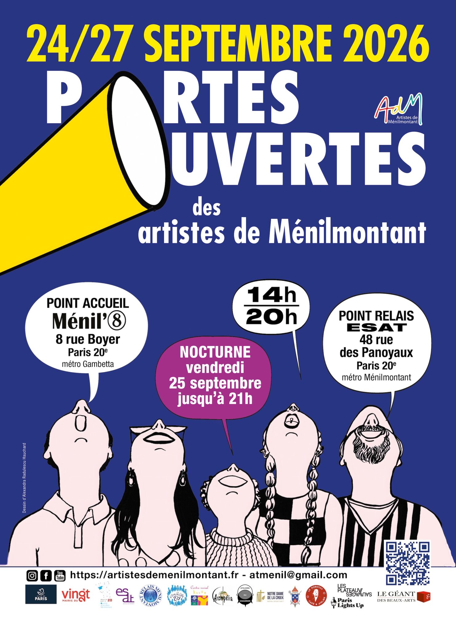 Portes ouvertes des Artistes de Ménilmontant du 24 au 27 septembre 2026 : l’art se vivra et se partagera au cœur du quartier !