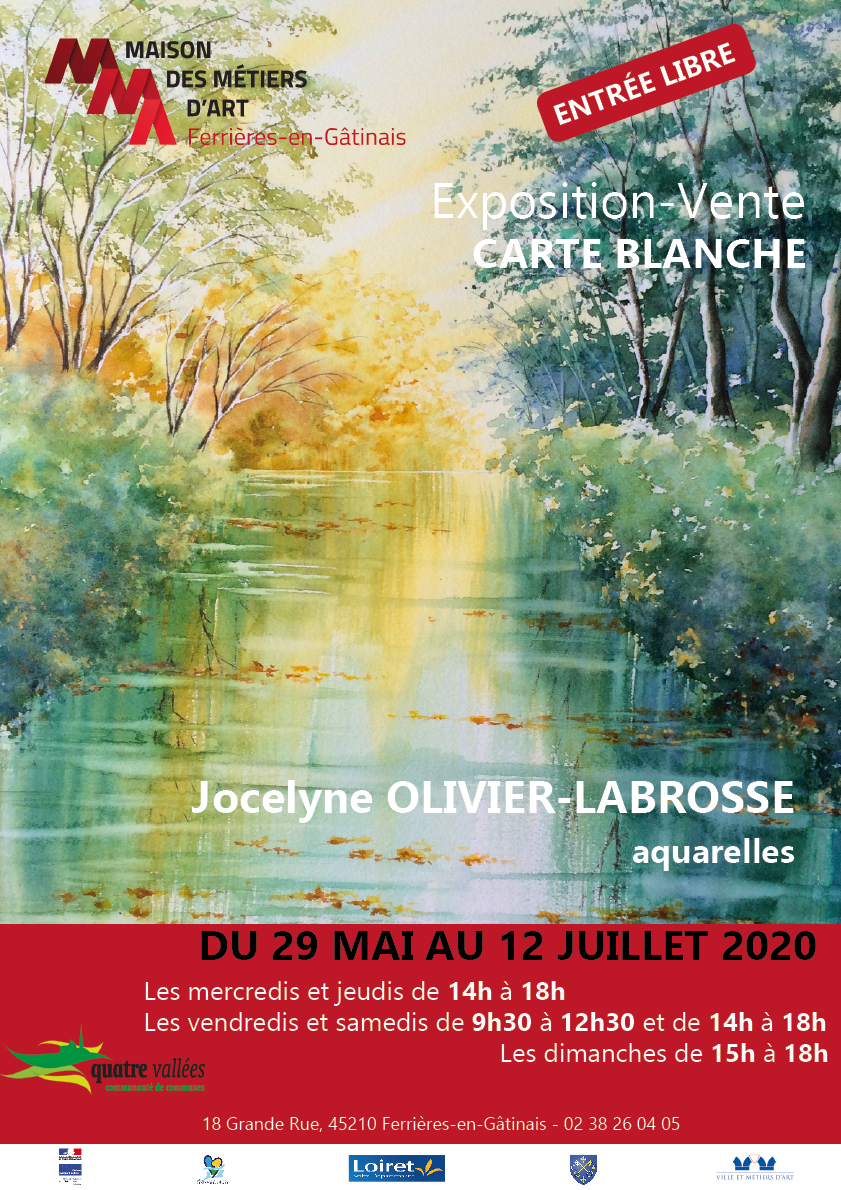 Exposition - Vente "CARTE BLANCHE" FERRIÈRES-EN-GÂTINAIS