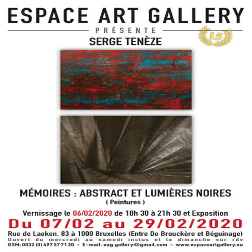 Serge Tenèze à l' Espace Art Gallery de Bruxelles,