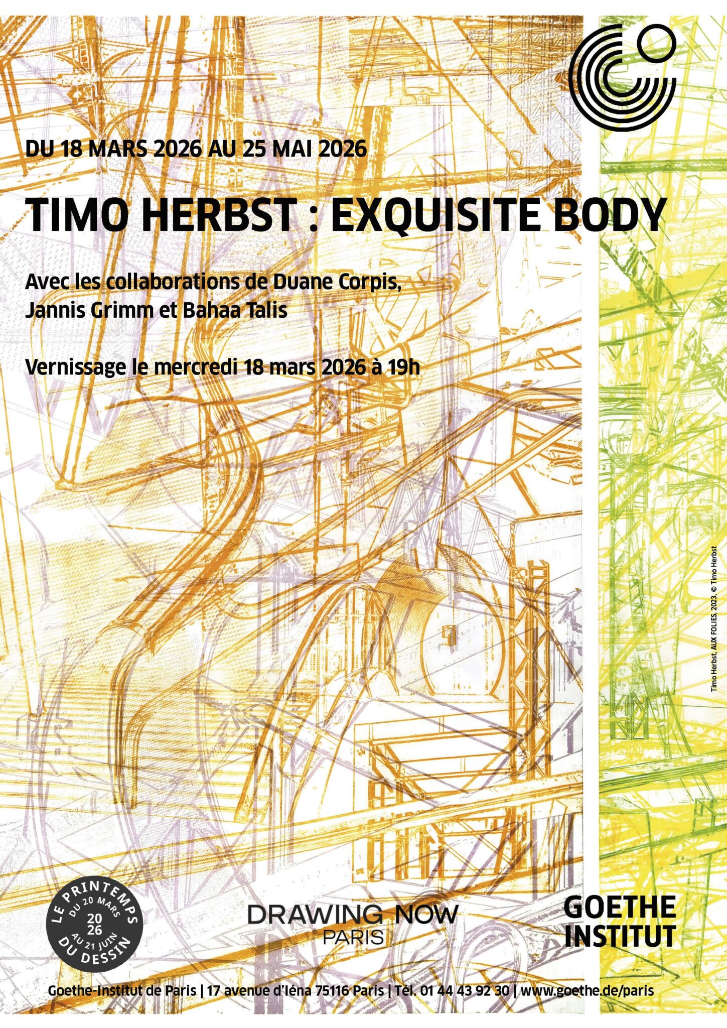 Exquisite body, dessins, vidéos et installations de Timo Herbst