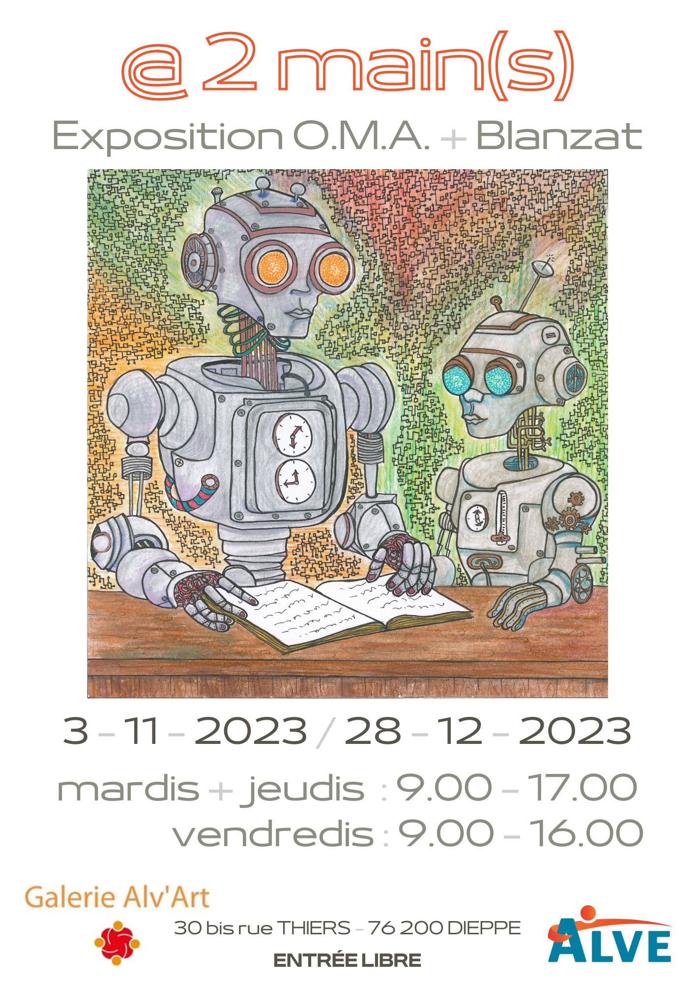 Exposition " @ 2 main(s) " par le duo O.M.A. et Blanzat