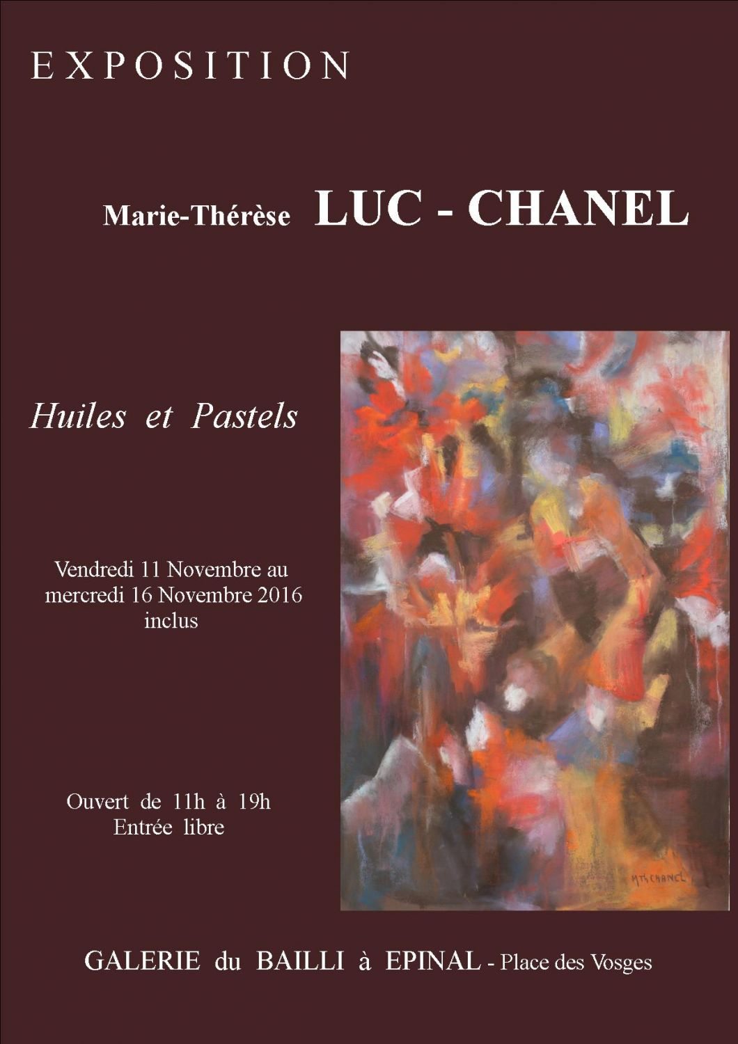 Exposition Marie-Thérèse Luc-Chanel