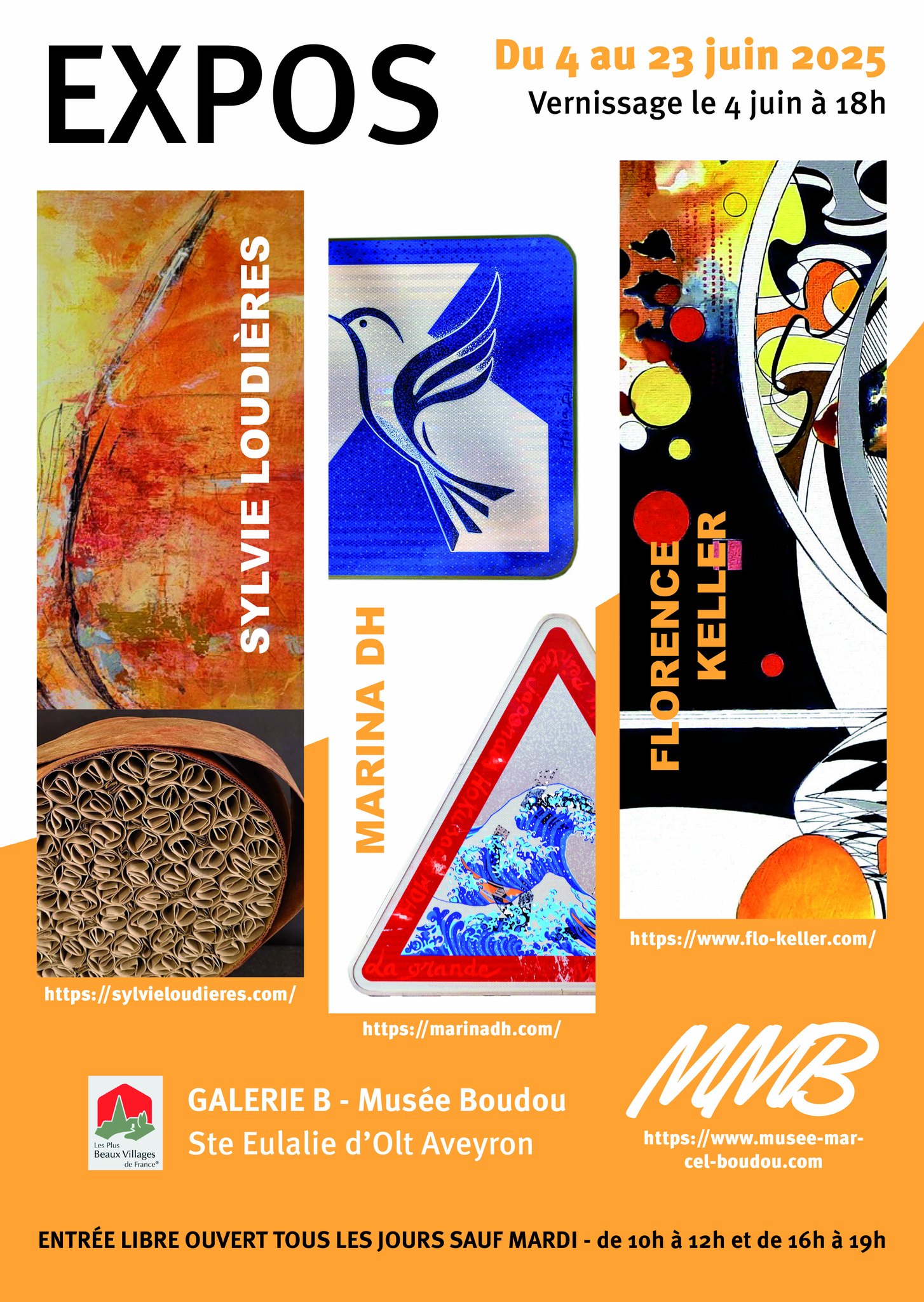 Exposition à la galerie B du Musée Marcel Boudou