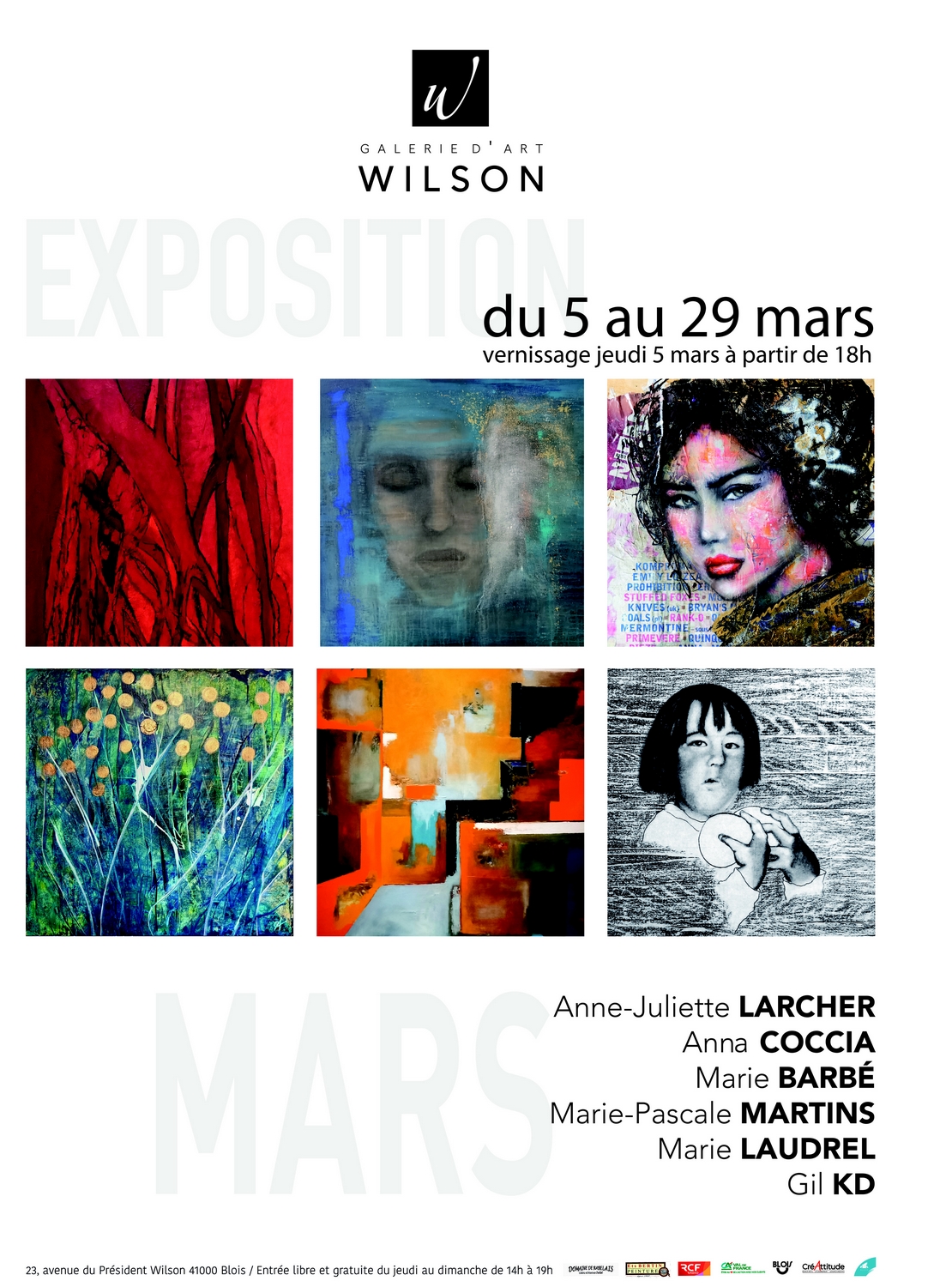 Exposition de Mars, Galerie d’Art Wilson, Blois