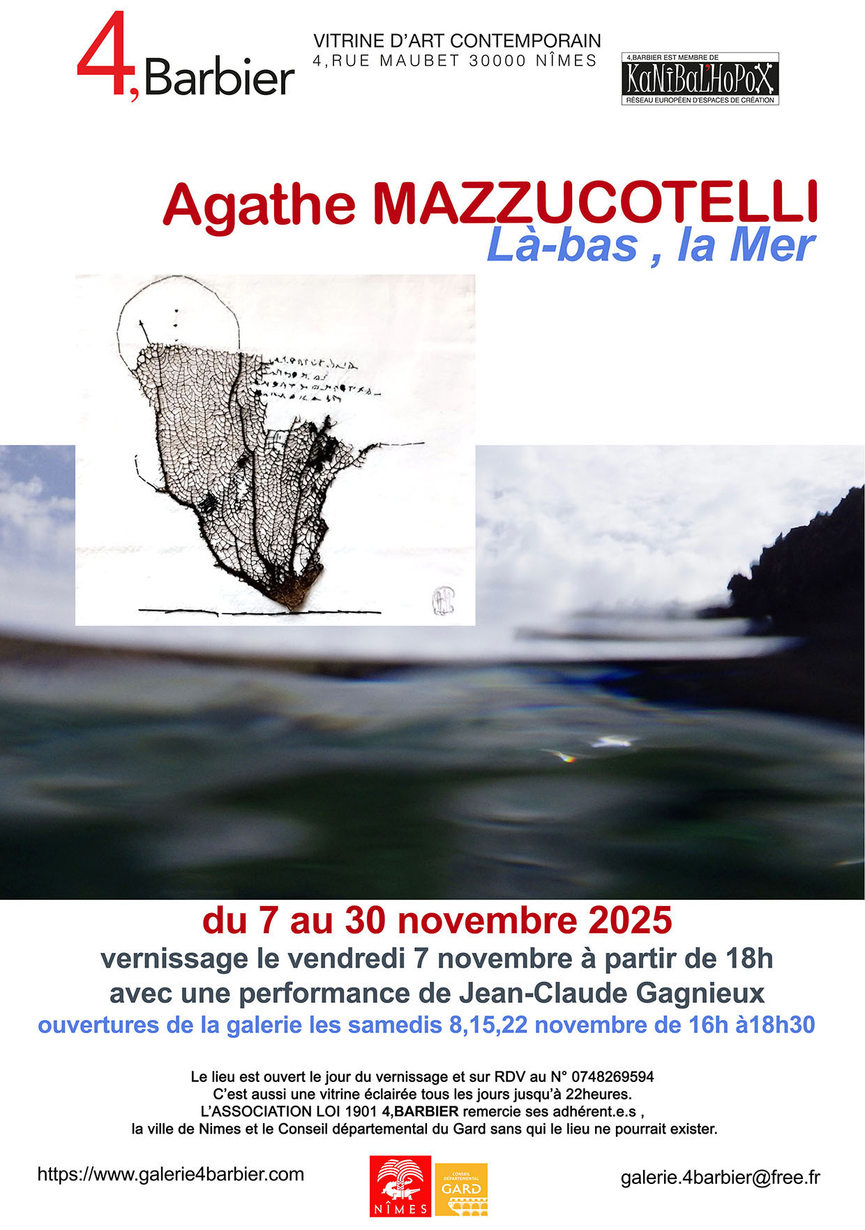 Là-bas ,la mer exposition de Agathe Mazzucotelli