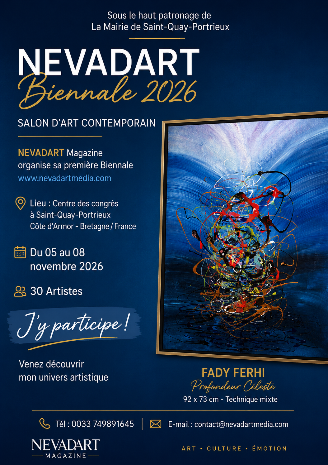 Fady Ferhi participe à la Biennale NEVADART 2026 – Saint-Quay-Portrieux