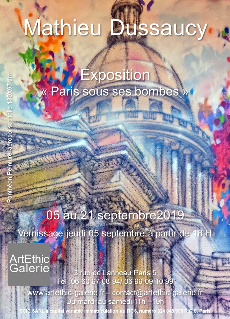 Vernissage Exposition « Paris sous ses bombes » Mathieu Dussaucy