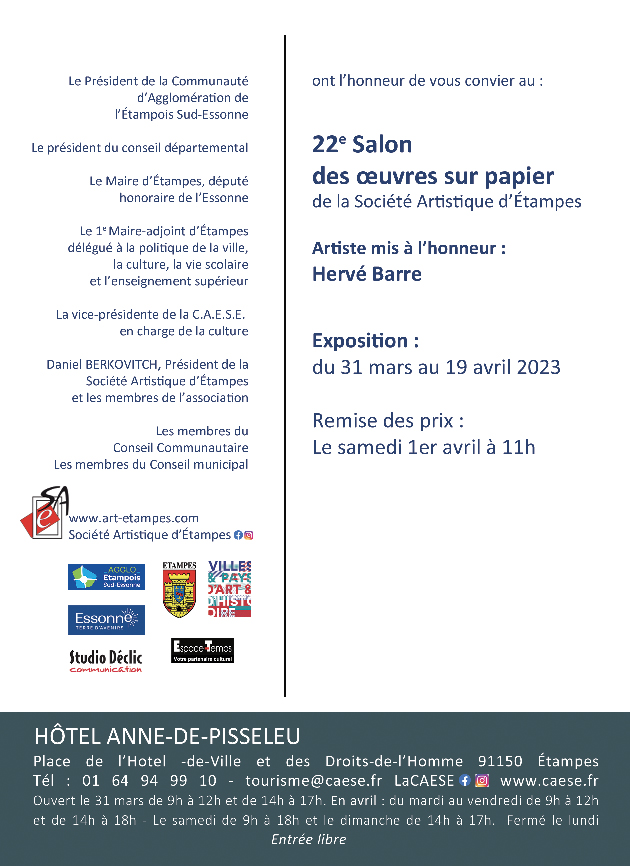 Le 22ème SALON DES OEUVRES SUR PAPIER