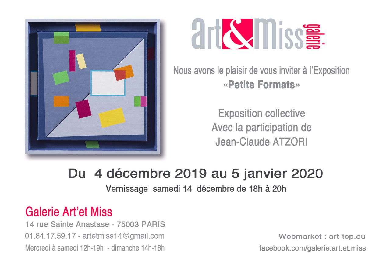 Exposition de petits formats à la galerie Art et Miss (Paris)