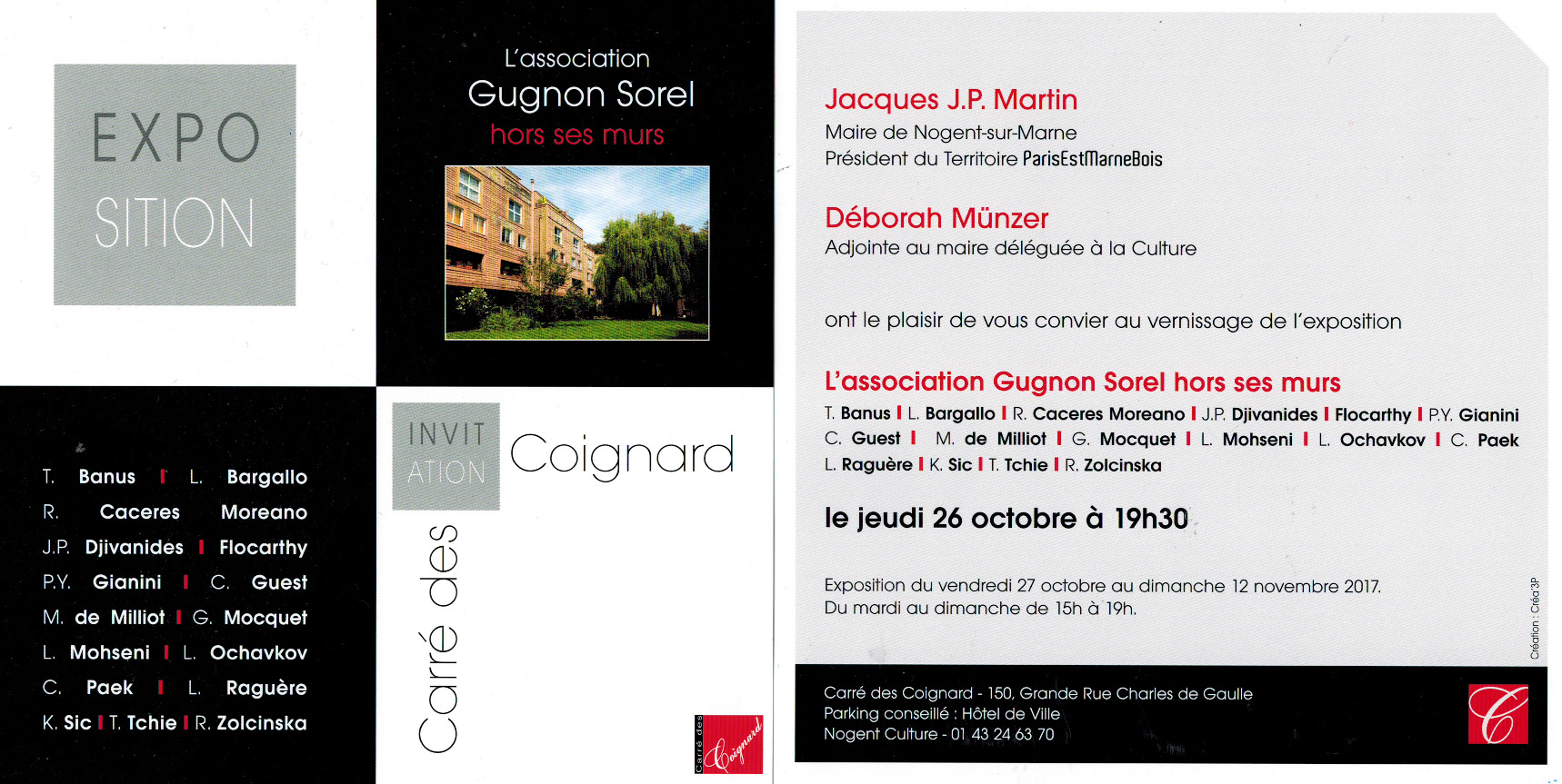 Exposition Hors Ses Murs - des Ateliers Gugnon Sorel de Nogent sur Marne