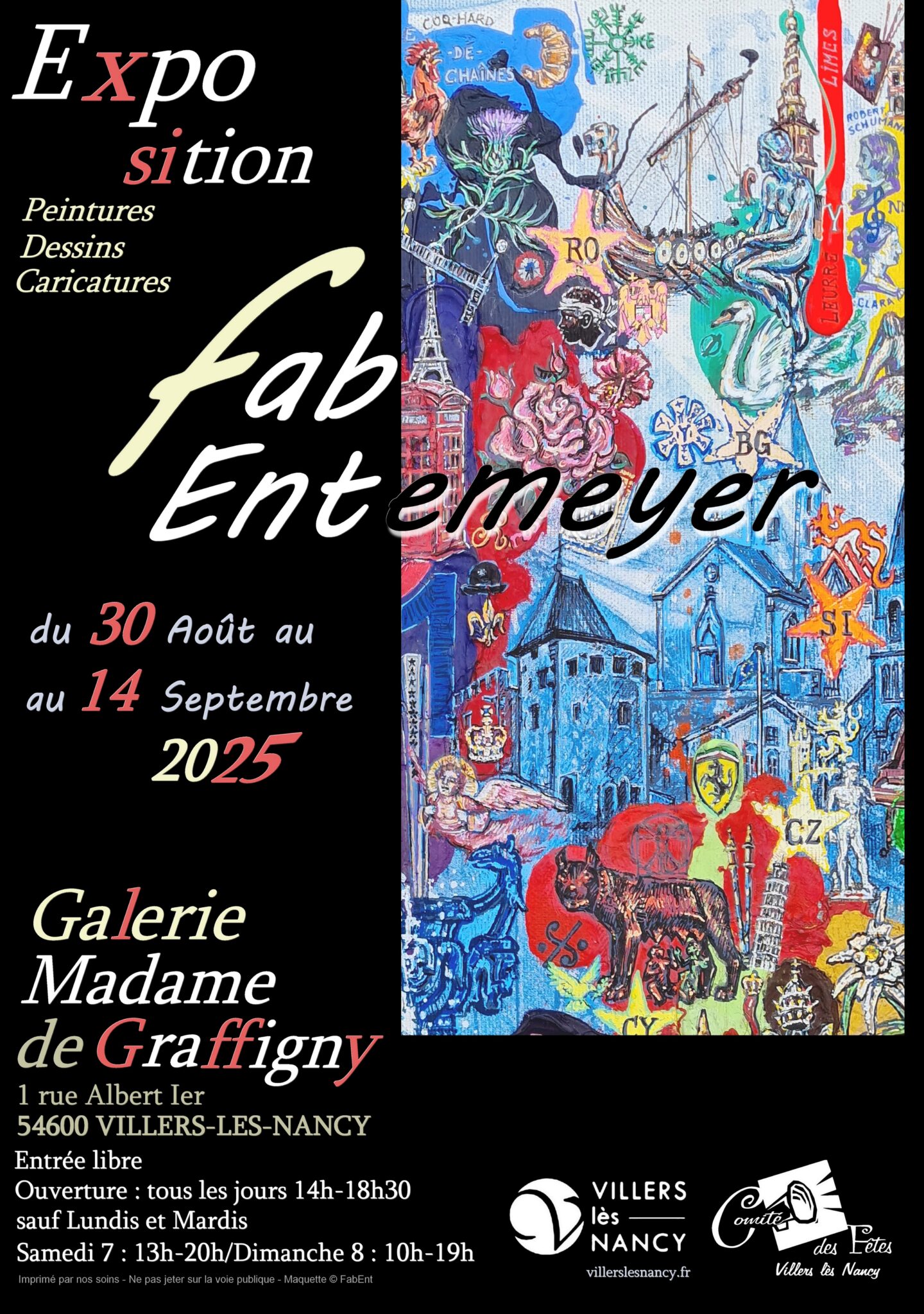 Exposition Fab Entemeyer à la Galerie de Graffigny en septembre 2025