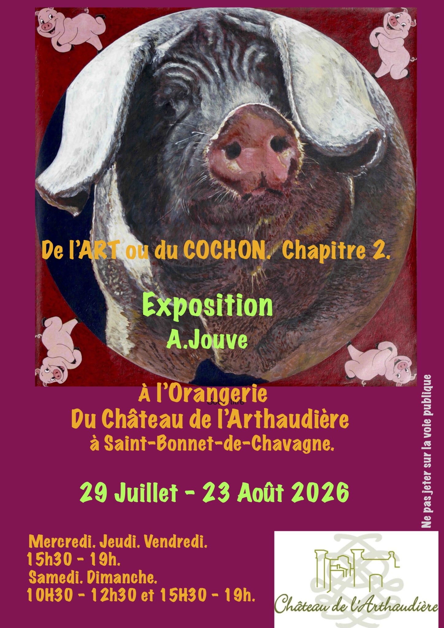 Exposition d'été au Château de l'Arthaudière