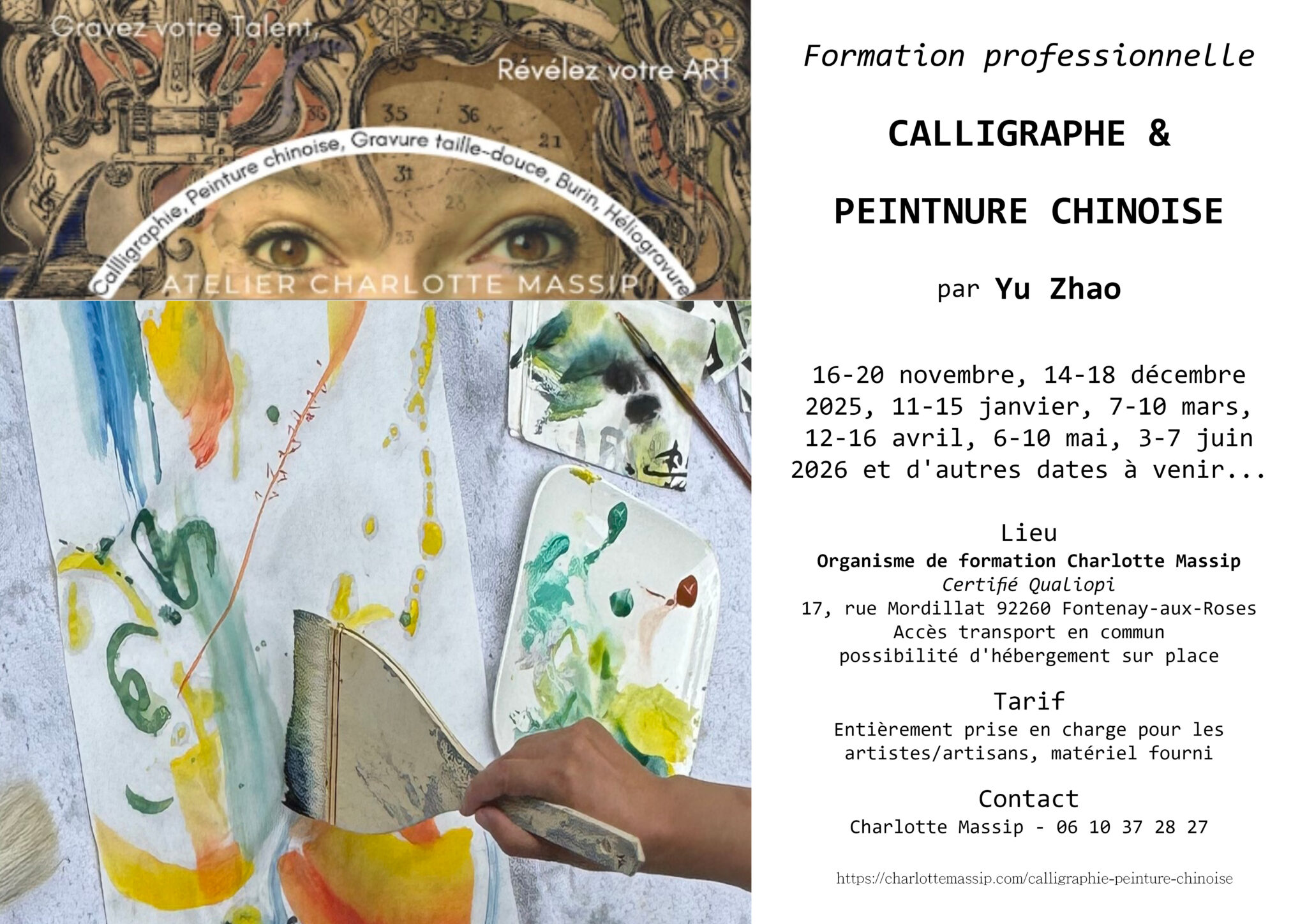 Formation professionnelle calligraphie/peinture chinoise
