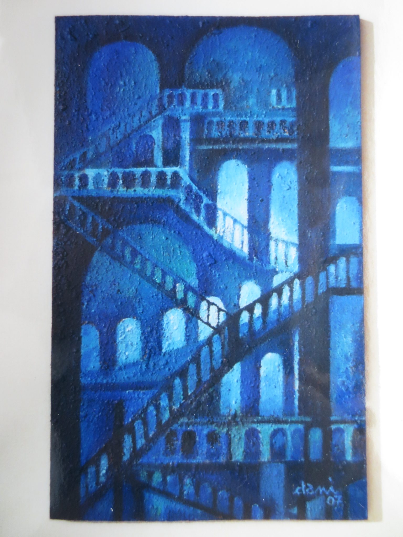 "BLEU" hommage à Monique Carrier, Exposition petits formats