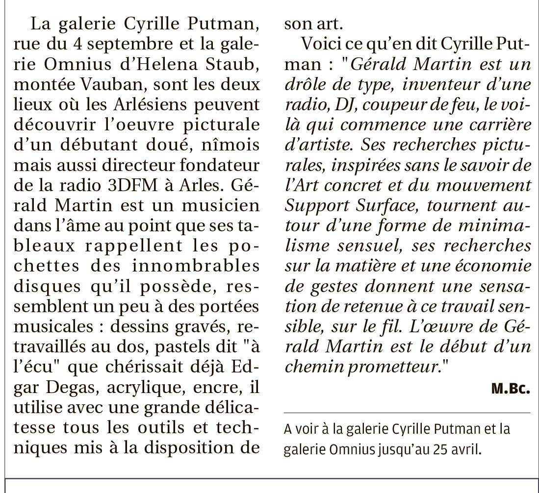 Gérald Martin "Double expoistion"