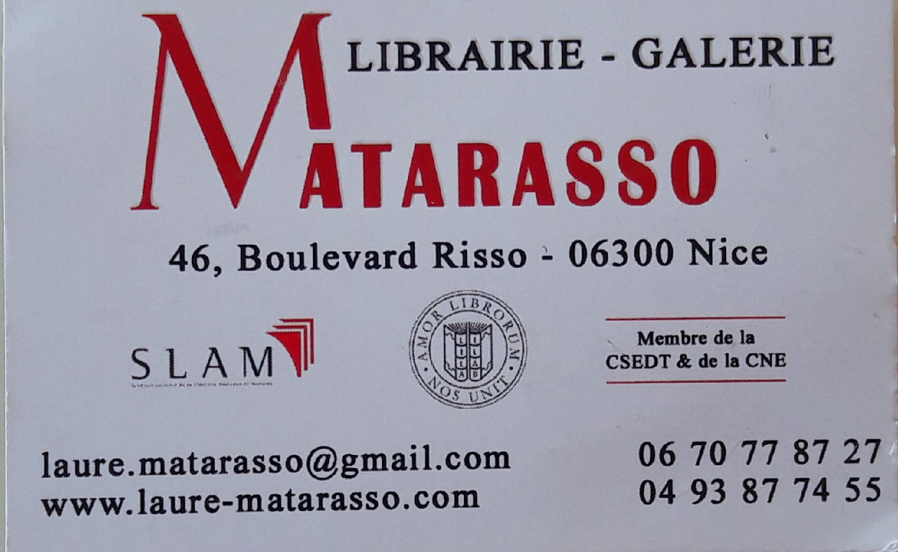 Artiste de la Librairie - Galerie Laure MATARASSO