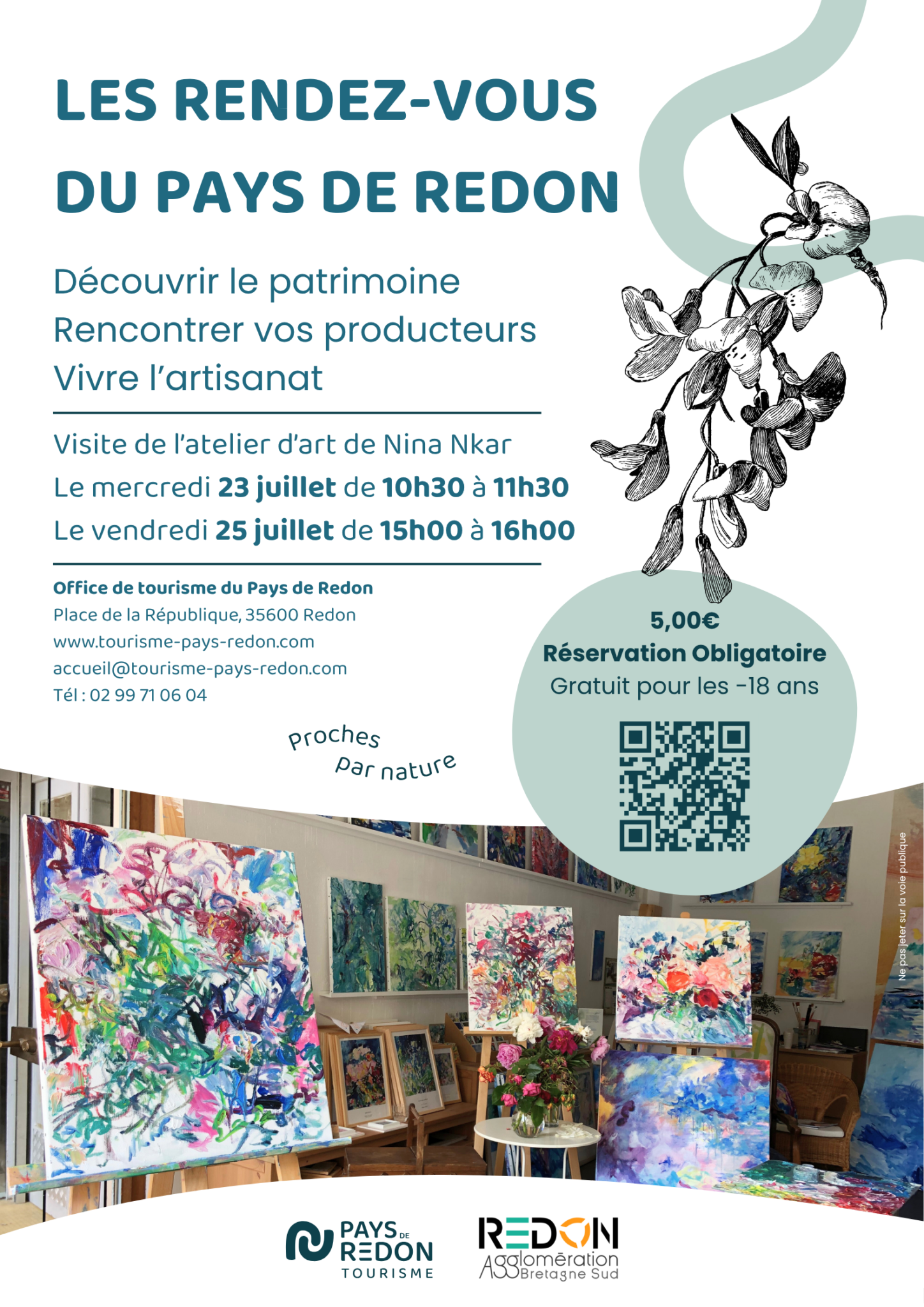 Visite de la galerie d'art de Nina Nkar