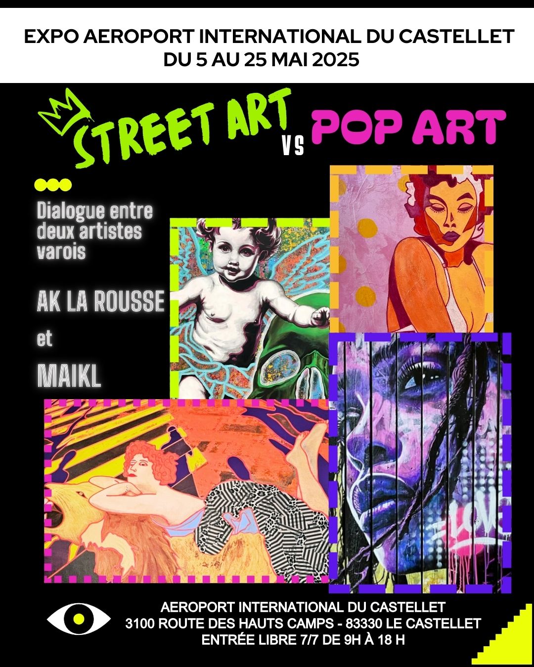 Exposition Pop Art vs Street Art à l'aéroport international du Castellet