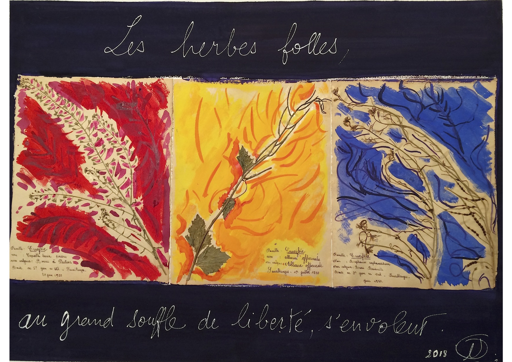 Exposition de Nathalie Pérus "Le Herbes Folles" Restaurant les Caudalies Vichy