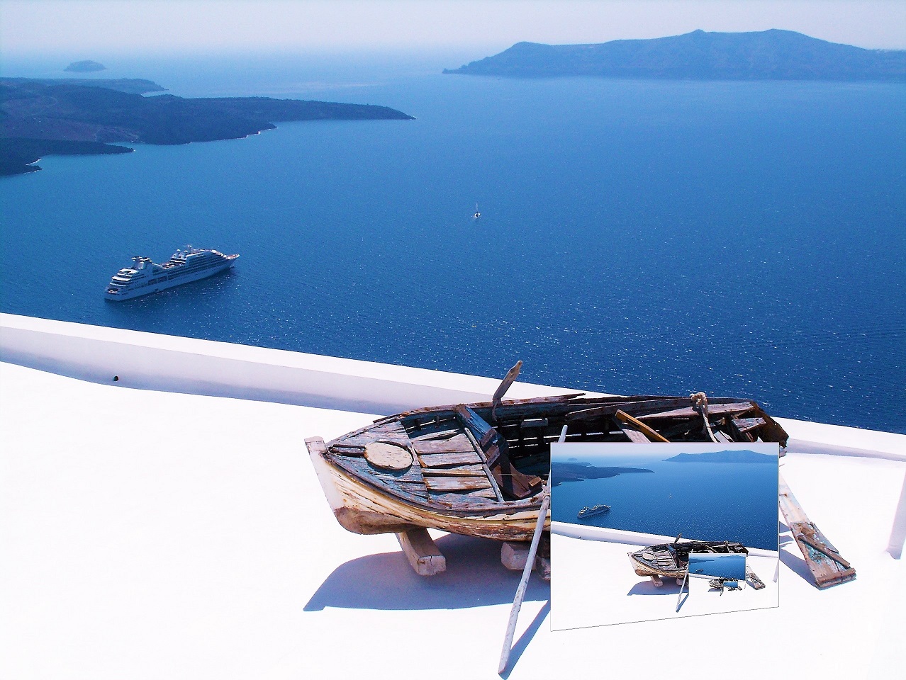 Philippe LECLERC 's artistic project in SANTORINI : the  ATLANTEANS 'S WAY