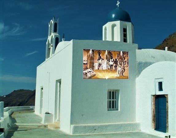 Le Surréalisme à Santorin. Mythes et légendes. Galerie d'Art surréaliste, Cyclades, Grèce.