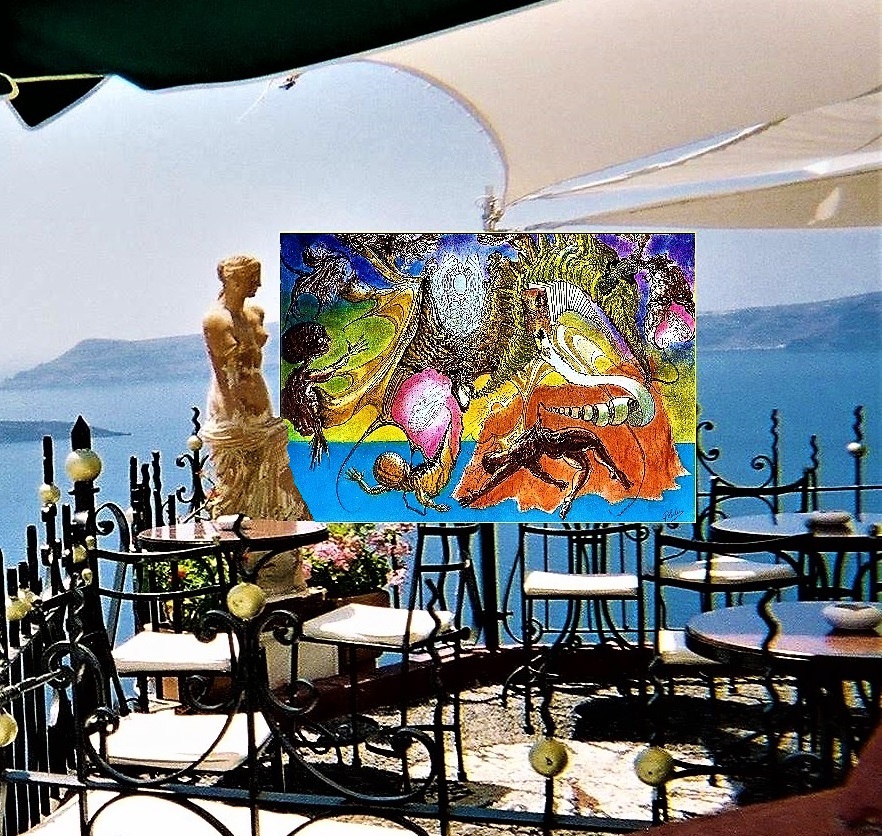 Philippe LECLERC Surrealist Art Gallery in Santorini