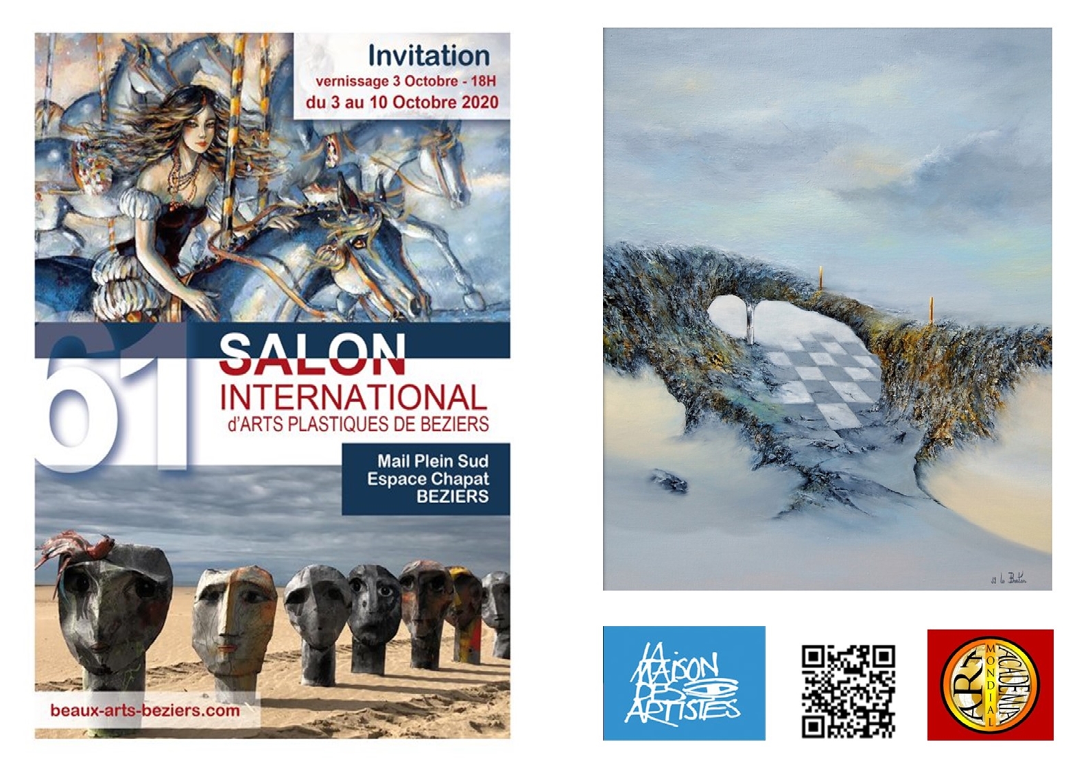Jean-Yves LE BRETON au SALON INTERNATIONAL d'ARTS PLASTIQUES de BEZIERS (34500)