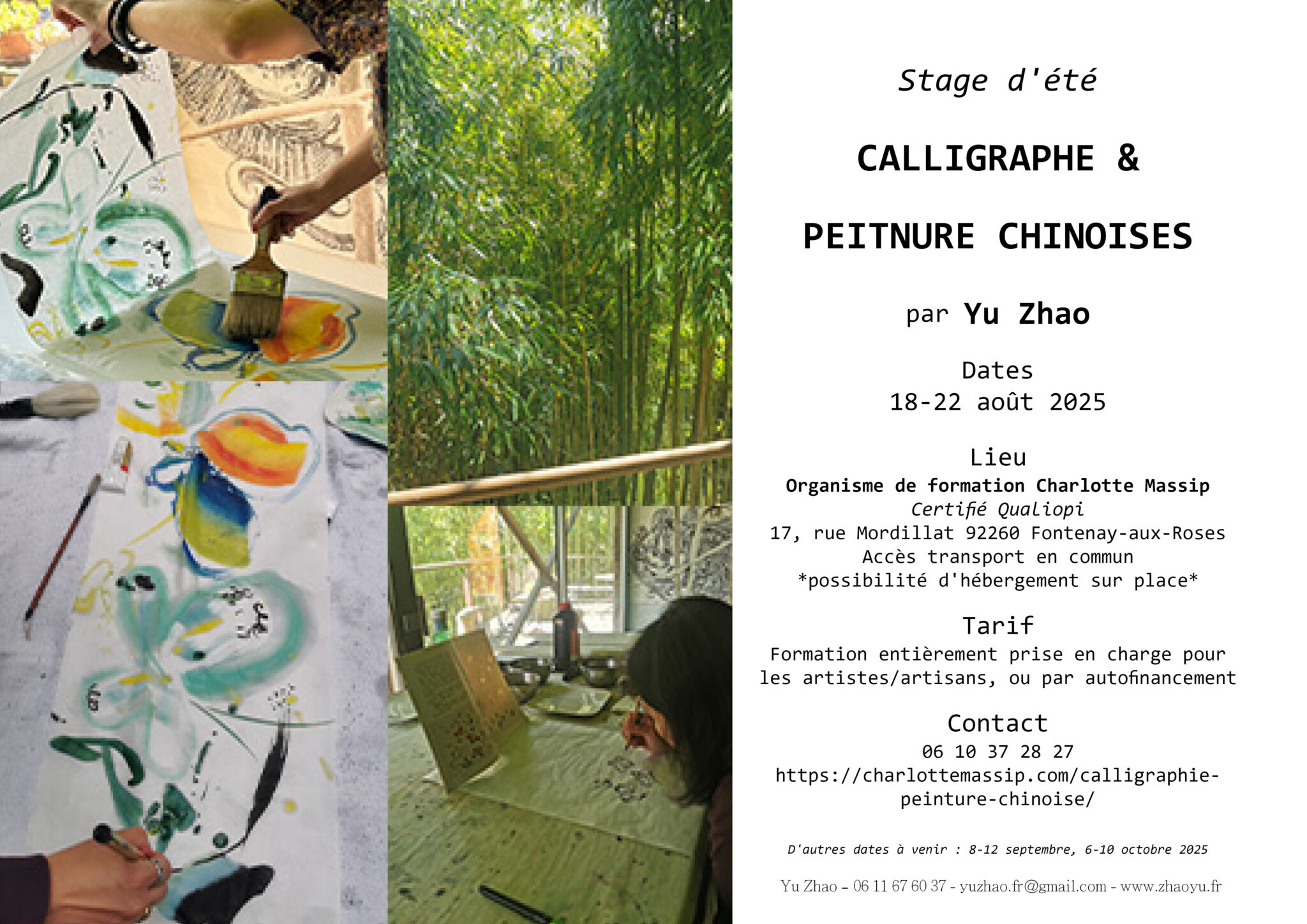 Stage d'été/formation professionnelle - Calligraphie et peinture chinoises
