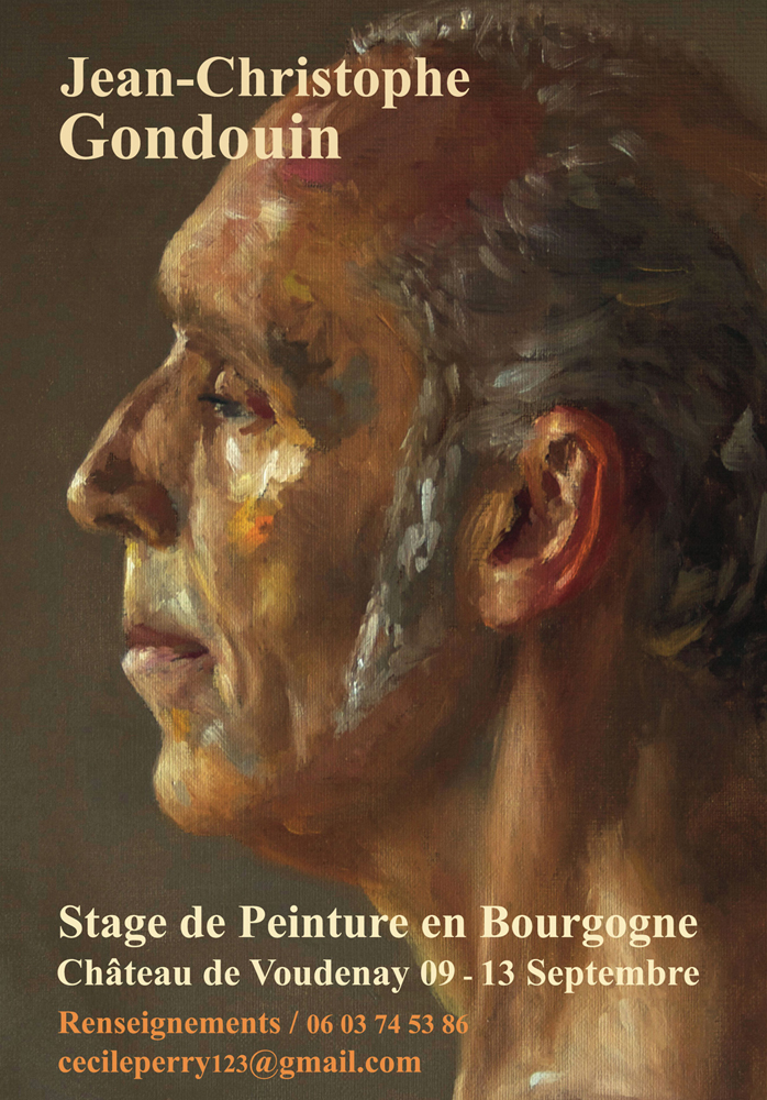 Stage de peinture Portrait en Bourgogne Jean-Christophe Gondouin