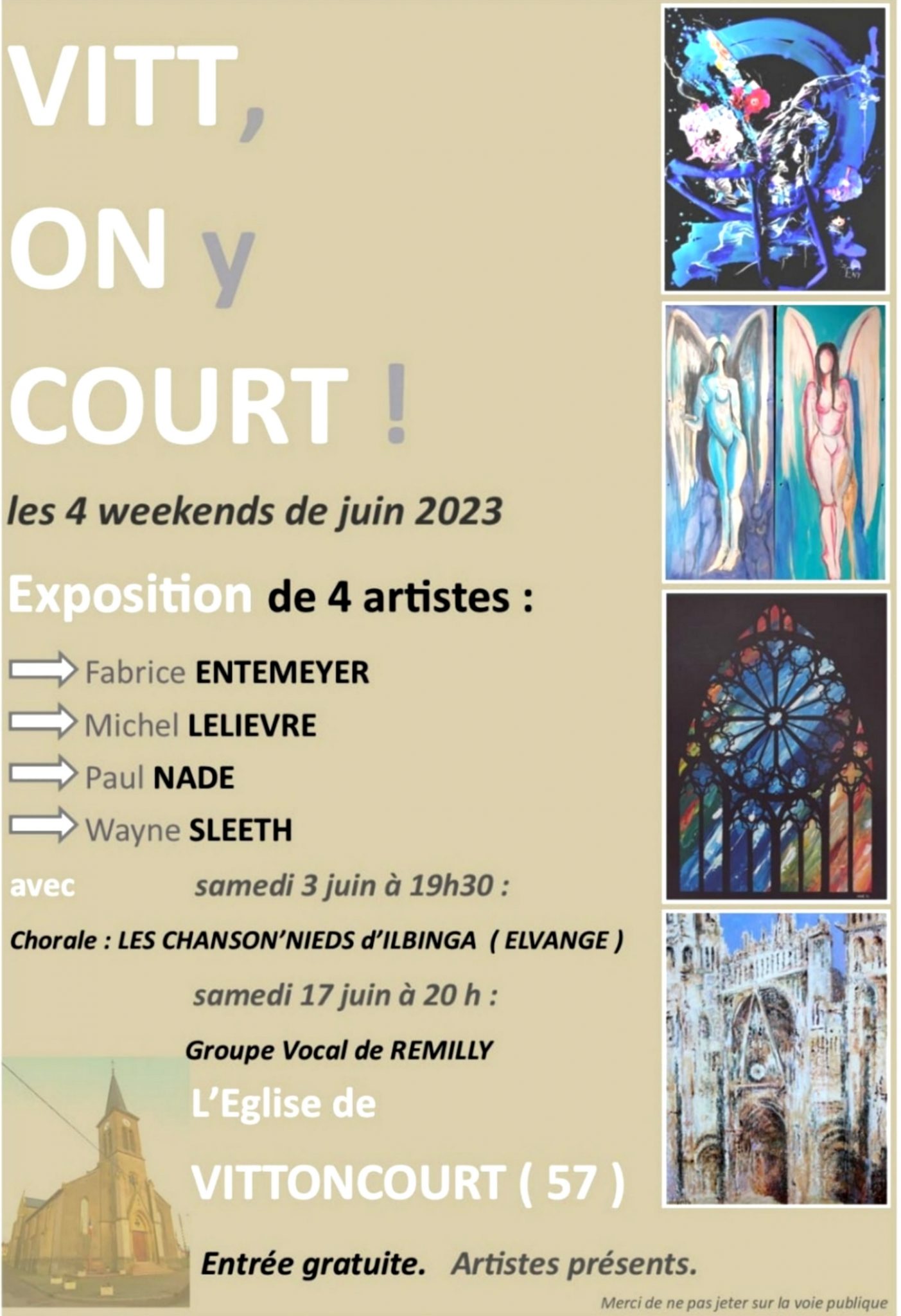 VITT'ON'y'COURT! Exposition de 4 artistes lorrains à l'Eglise de VITTONCOURT