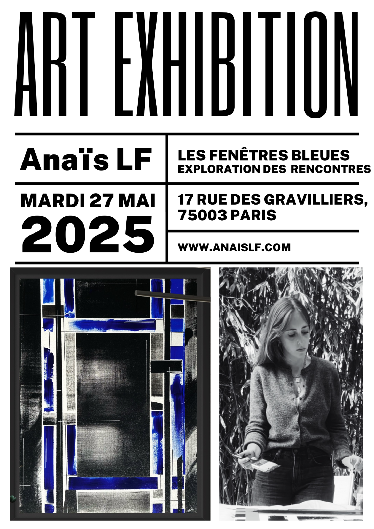 L’artiste Anaïs LF expose 'Les Fenêtres Bleues' : Une exploration de la rencontre