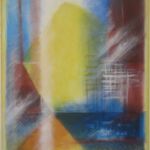 Montagne dorée, 65×54cm, peinture acrylique sur toile, 2010