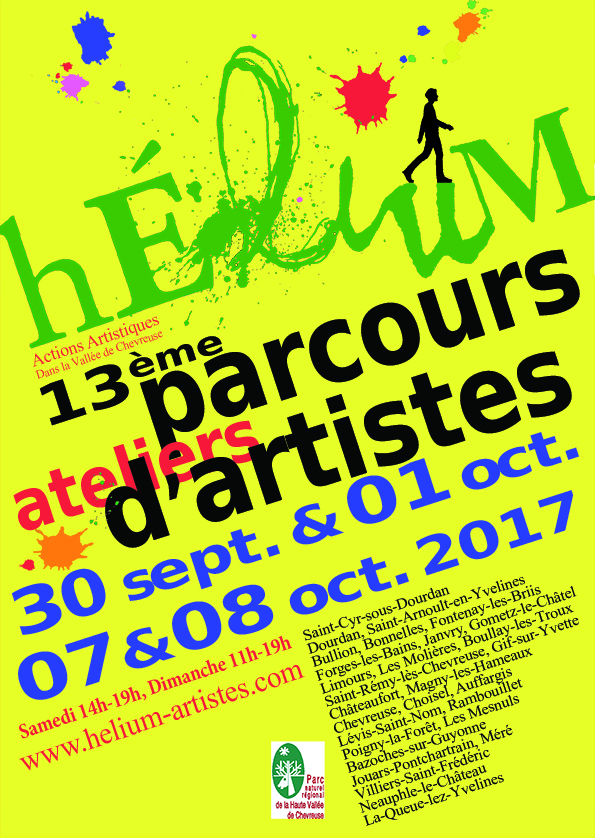 13ème PARCOURS D ATELIERS D ARTISTES HELIUM EN  VALLEE DE CHEVREUSE