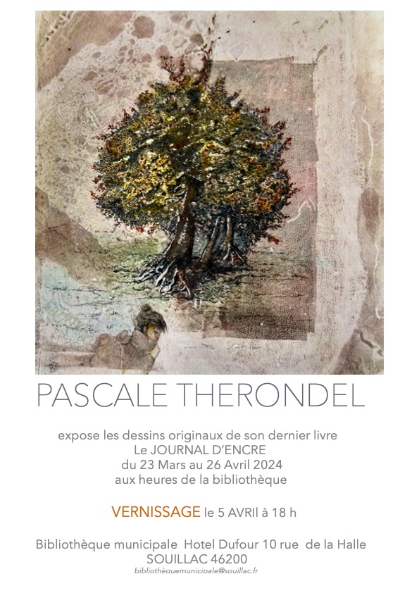 exposition de dessins originaux du livre journal d'encre de Pascale Therondel