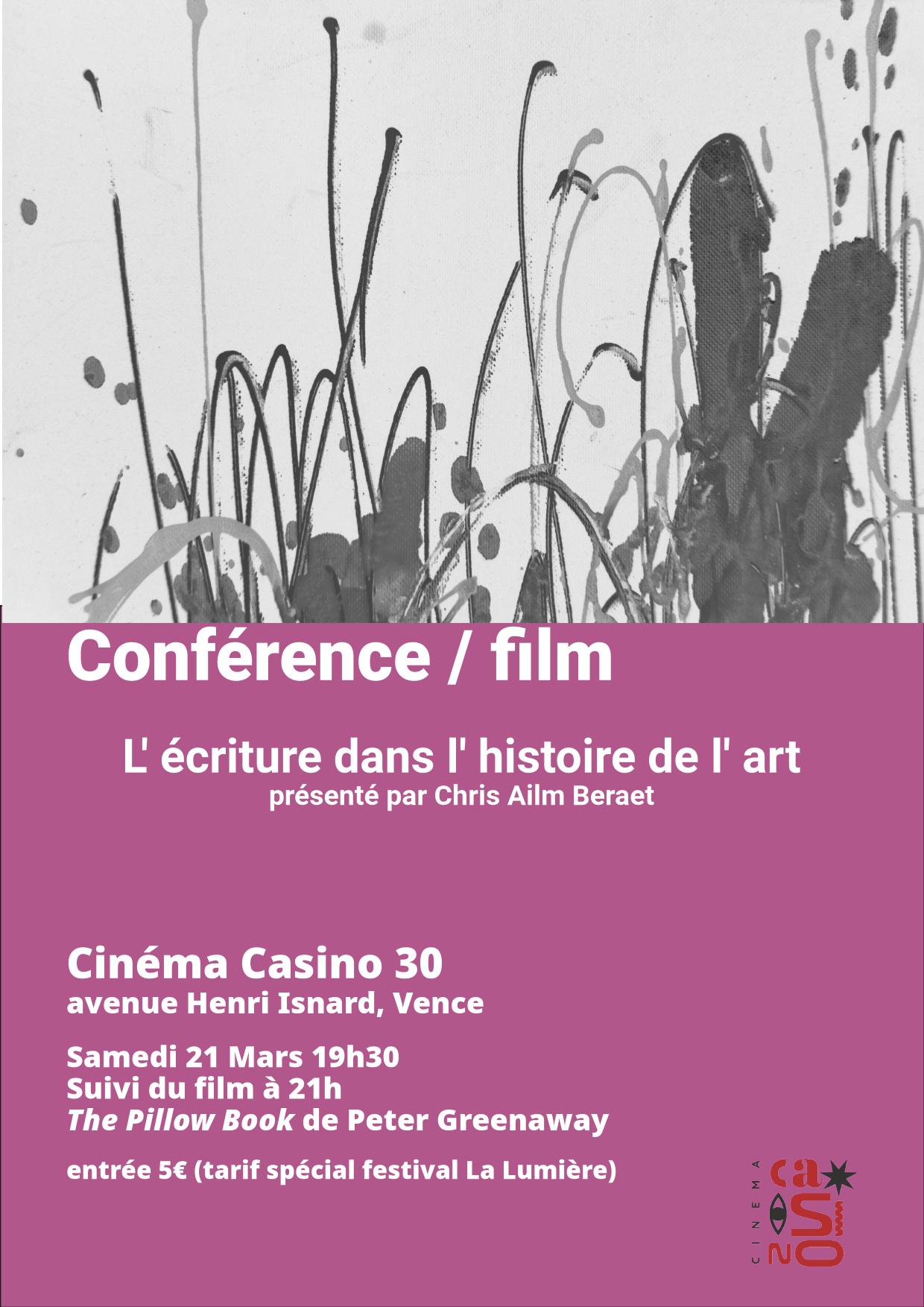Conférence-film L'écriture dans l'histoire de l'art