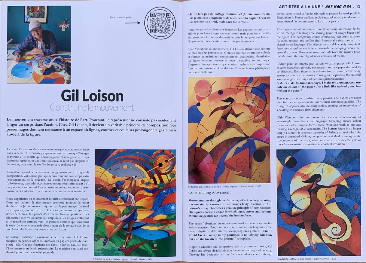 Gil LOISON dans le magazine ART'MAG international N°34