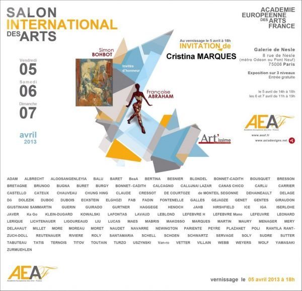 Cristina MARQUES expose au Salon AEAF 2013