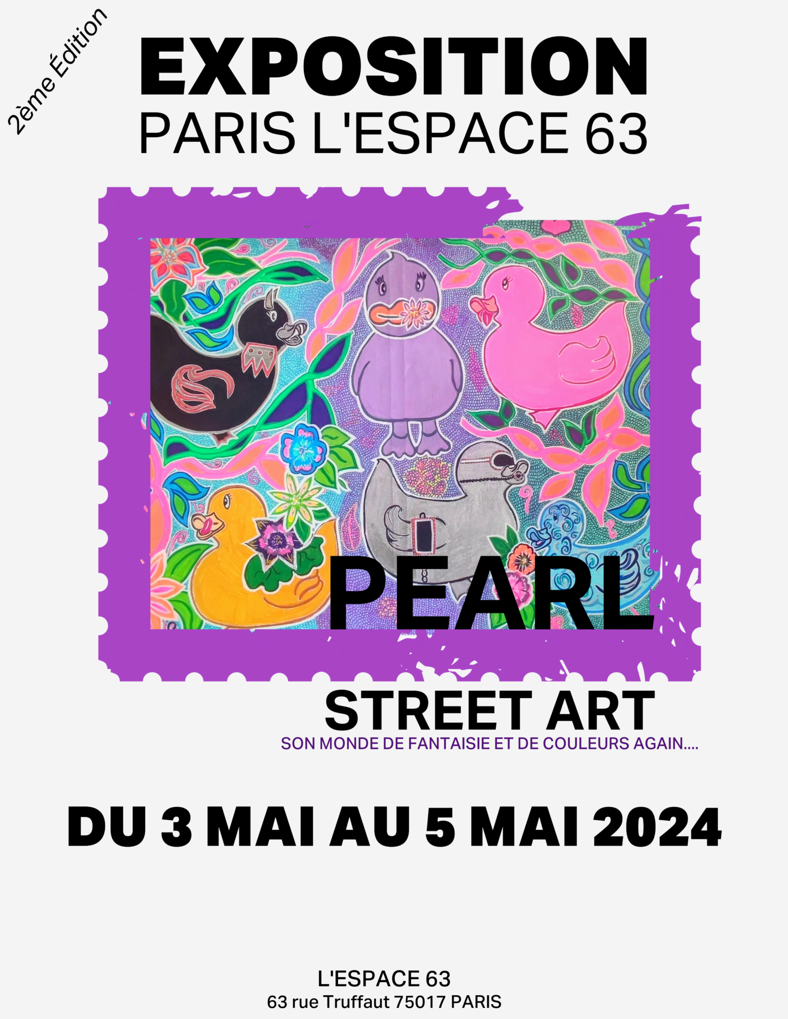 PEARL STREET ART Son monde de fantaisie et de couleurs again...
