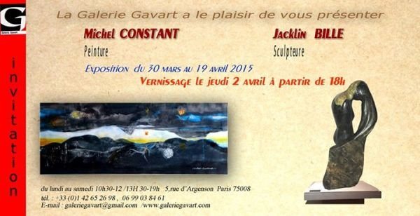 Exposition de peintures des Michel Constant et de sculptures de Jacklin Bille