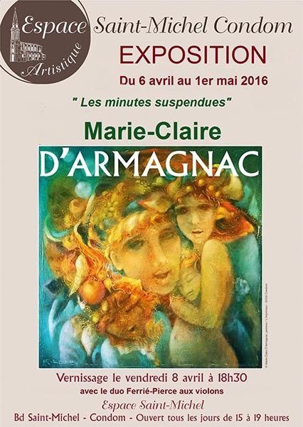 Exposition Marie-Claire D'ARMAGNAC  "Les minutes suspendues"