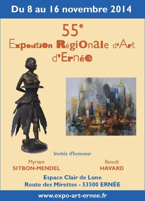 Exposition Régionale d'Art d'Ernée - de 14h30 à 18h30, nocturne le mardi 11 novembre : 21h00