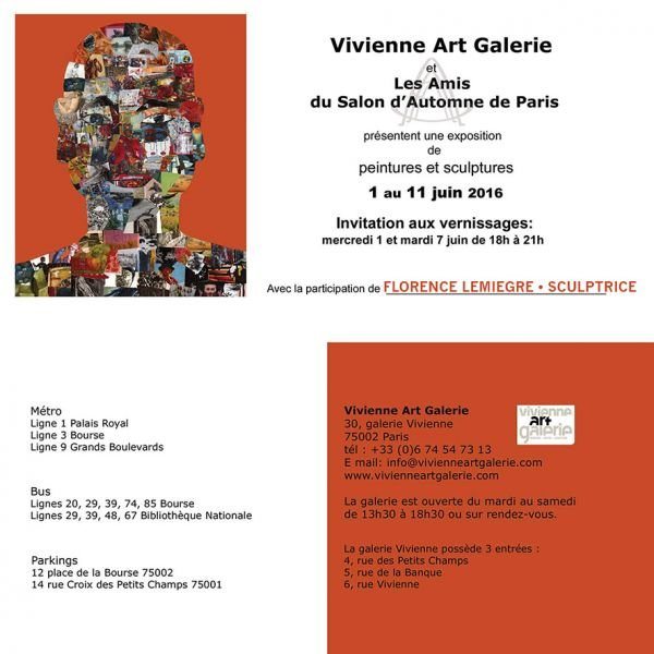 FLORENCE LEMIEGRE-SCULPTRICE-RAKU-EXPOSITION À LA VIVIENNE ART GALERIE