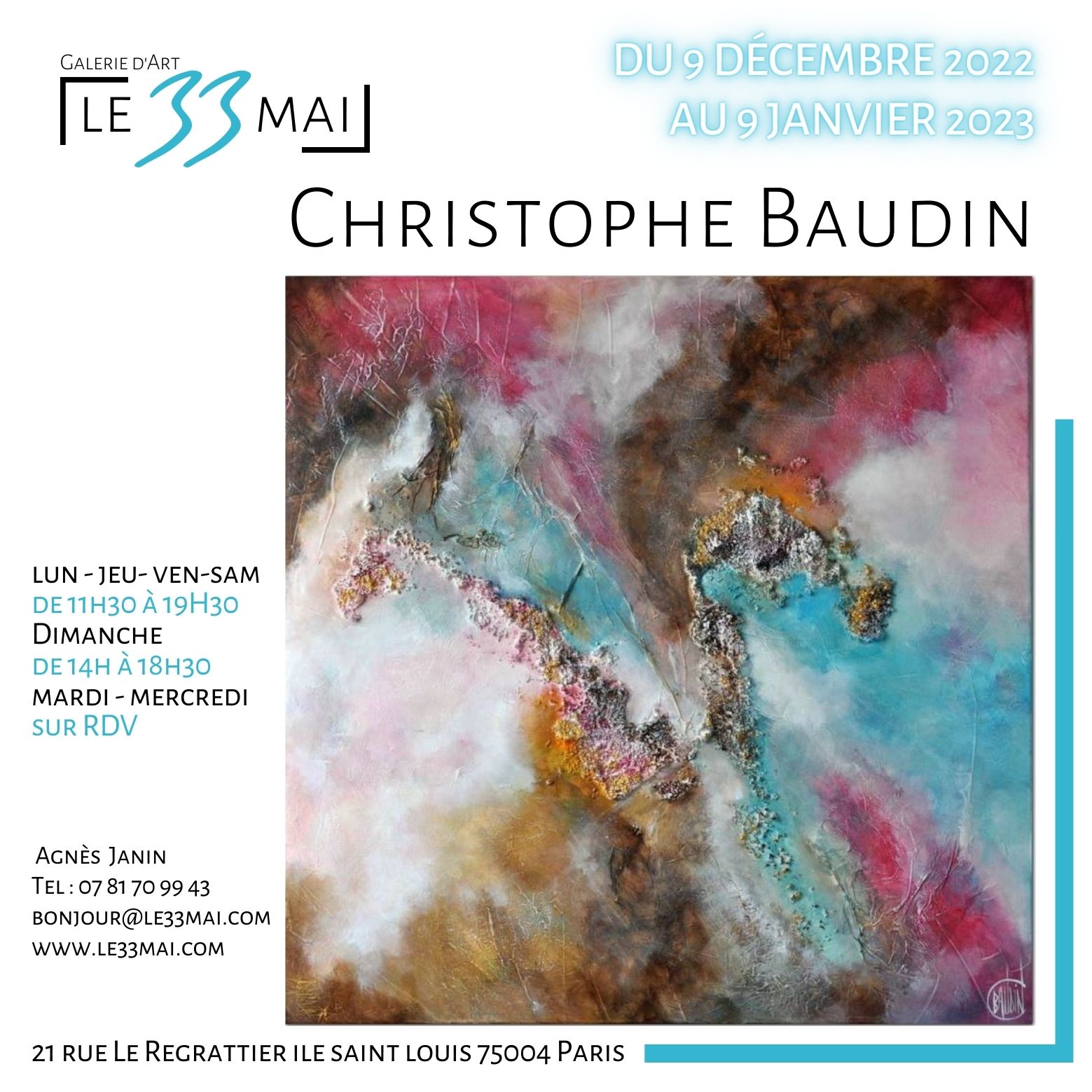 Exposition Christophe Baudin - Peinture abstraite