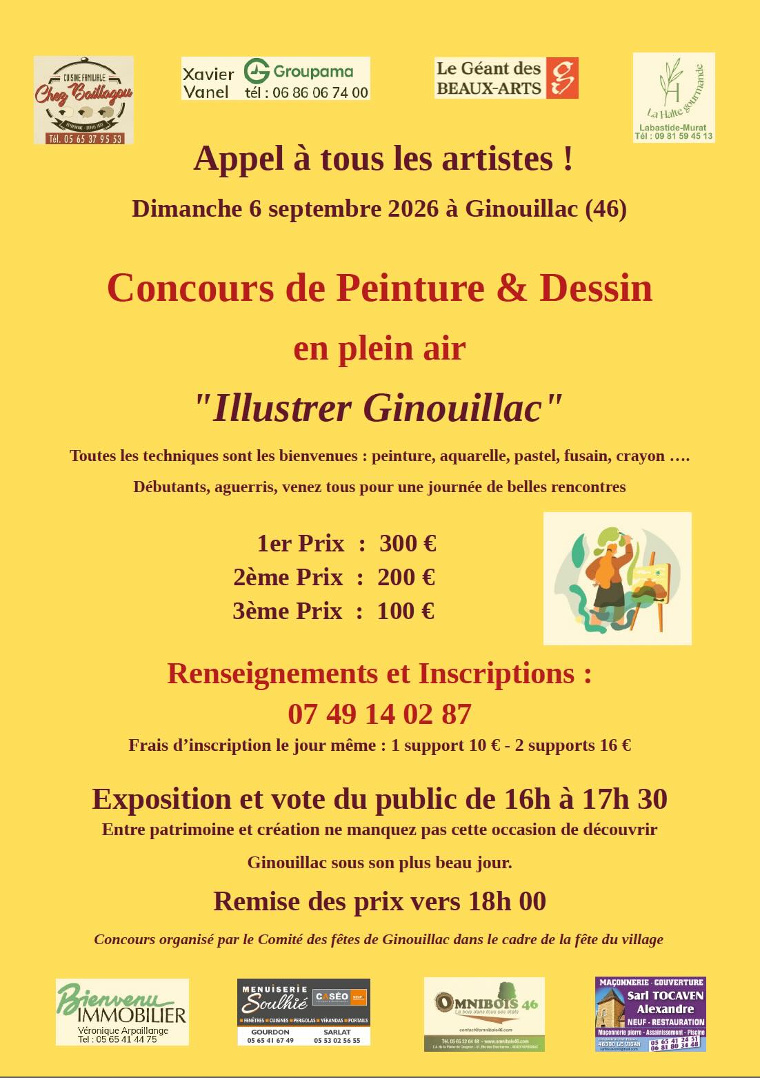Concours de peinture et dessin de Ginouillac