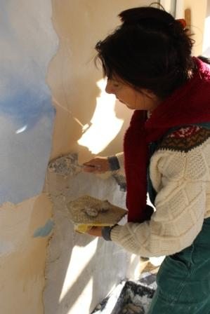 Création d'une fresque in situ dans la corderie royale